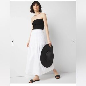 NWT White House Black Market White Maxi Skirt 10P